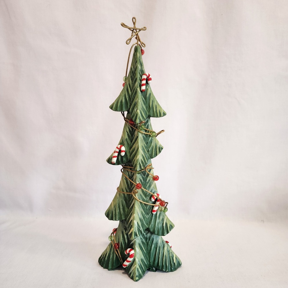 Fitz & Floyd Adventures of‎ Santa Small Christmas Tree 13.5" Beaded Wire Garland